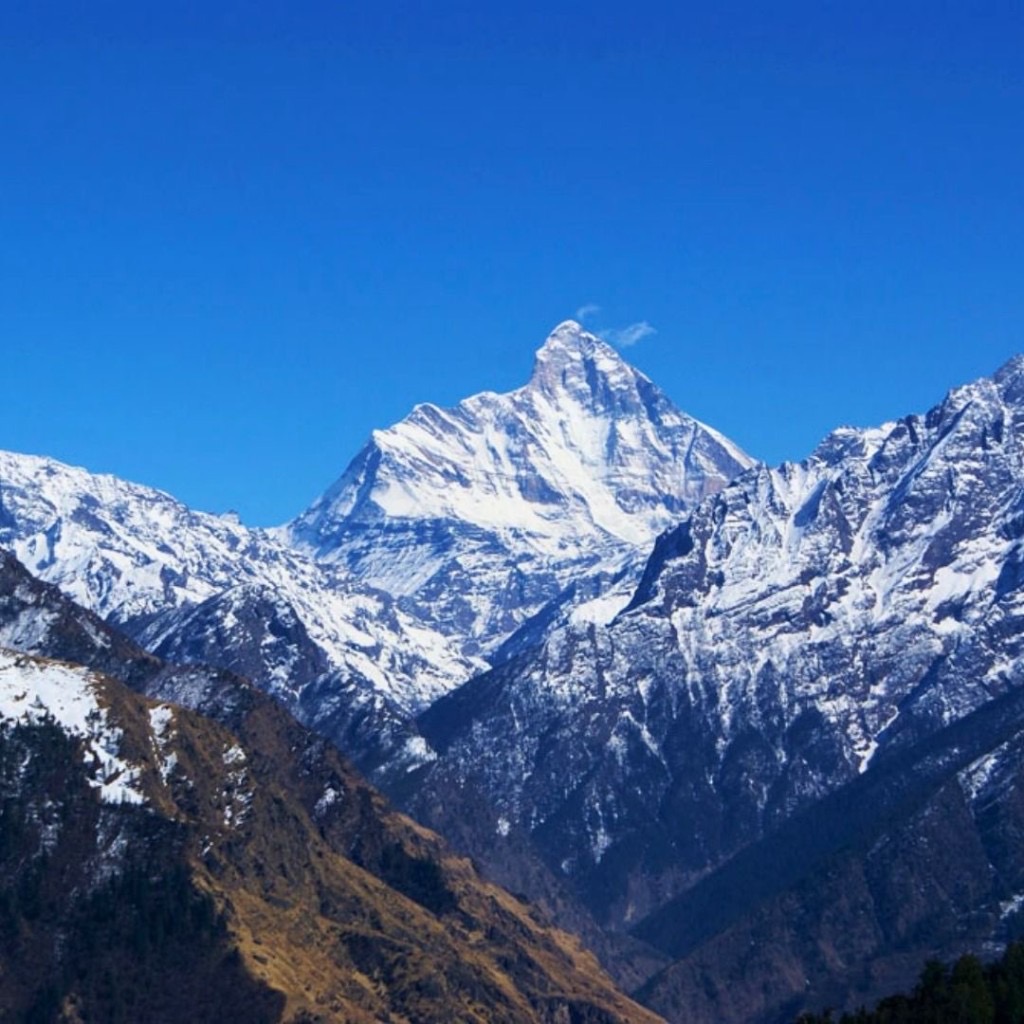 Nanda Devi massif — snow peaks above the Garhwal Himalaya